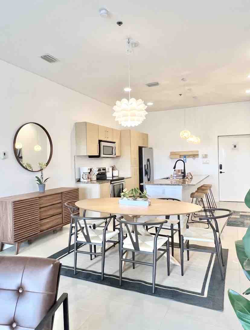 Kitchen and dining area