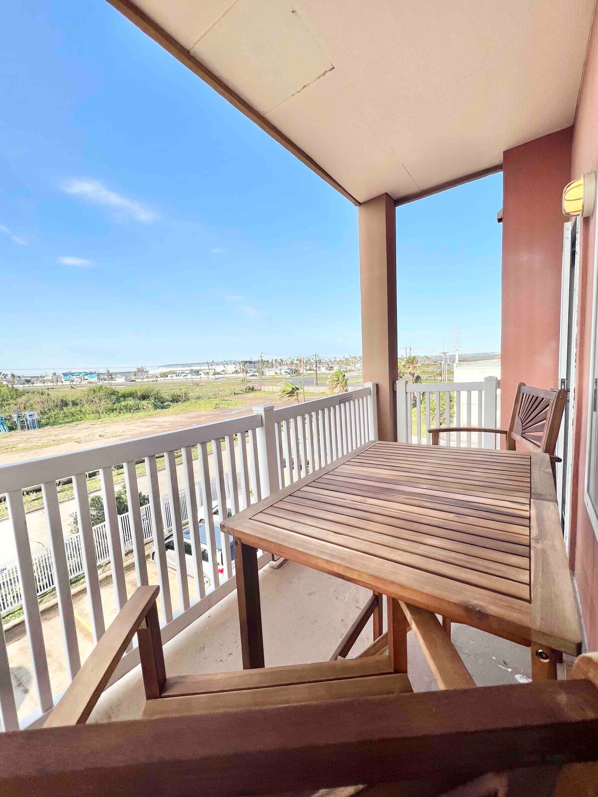 Private balcony with seating
