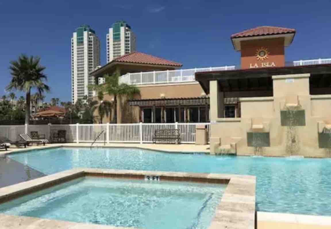 Resort-style pool at the gated La Isla community on South Padre Island